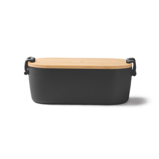 Fiambreras BRIOX en color negro para personalizar con tu logo, nombre o foto
