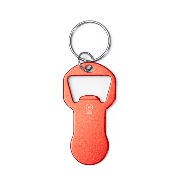 Llaveros TAGAN en color rojo para personalizar con tu logo, nombre o foto