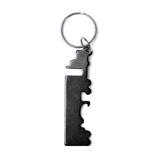 Llaveros BREBEL en color negro para personalizar con tu logo, nombre o foto