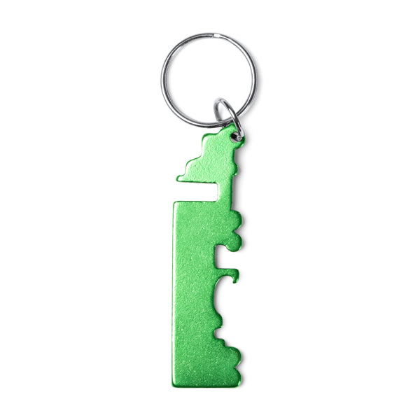 Llaveros BREBEL en color verde helecho — impresión personalizada de tu logo