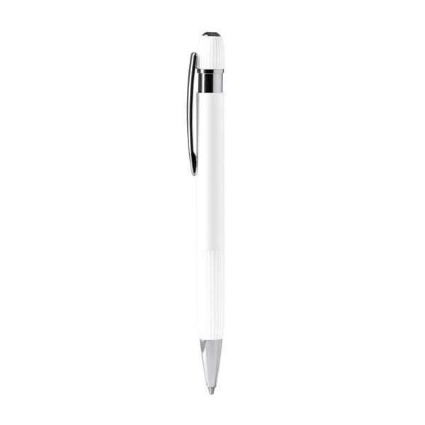 Bolígrafos ENDRIK en color blanco para personalizar con tu logo, nombre o foto