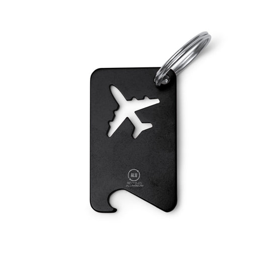 Llaveros FLAPIK en color negro para personalizar con tu logo, nombre o foto