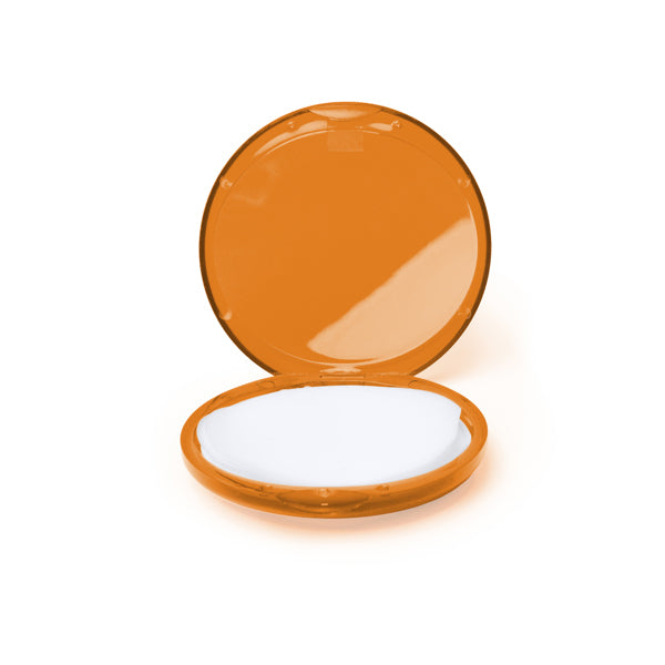Salud Y Belleza LIMPI en color naranja para personalizar con tu logo, nombre o foto