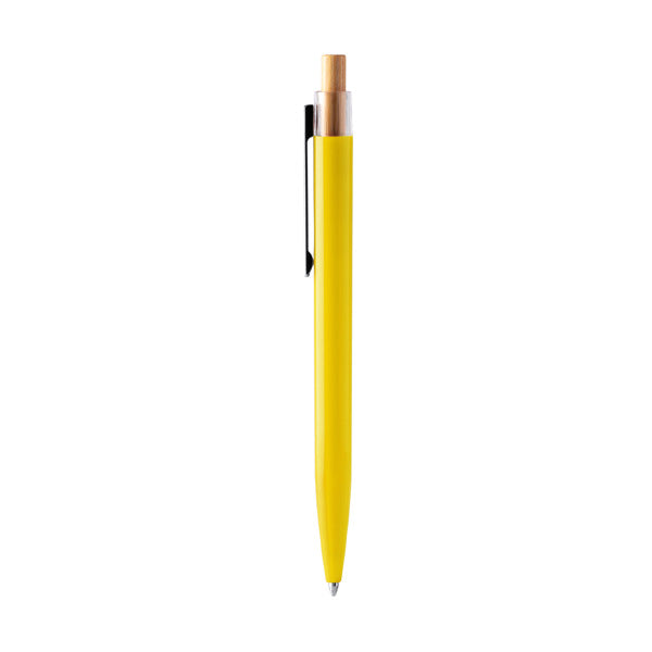 Bolígrafos DIKEN en color amarillo — impresión personalizada de tu logo