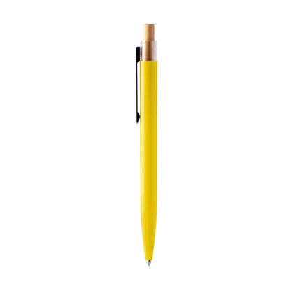 Bolígrafos DIKEN en color amarillo — impresión personalizada de tu logo
