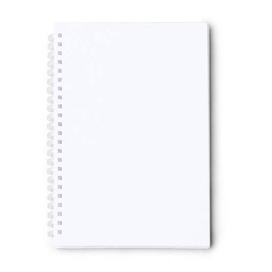 Libretas MISTROL en color blanco para personalizar con tu logo, nombre o foto