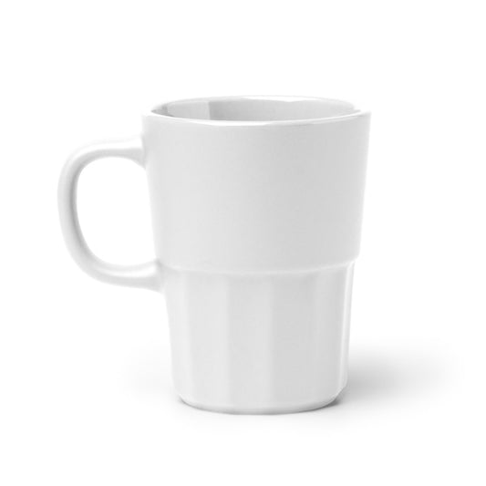 Taza LUNGER en color blanco para personalizar con tu logo, nombre o foto