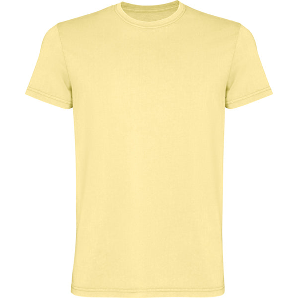 Camiseta manga corta CORGI personalizable online — amarillo sweet lavado, taller en Madrid