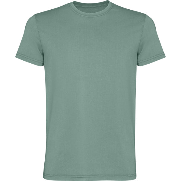 Camiseta manga corta CORGI en color verde pato lavado para personalizar con tu logo, nombre o foto