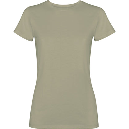 Camiseta manga corta FIYI en color kaki claro lavado — estampación y bordado de tu diseño