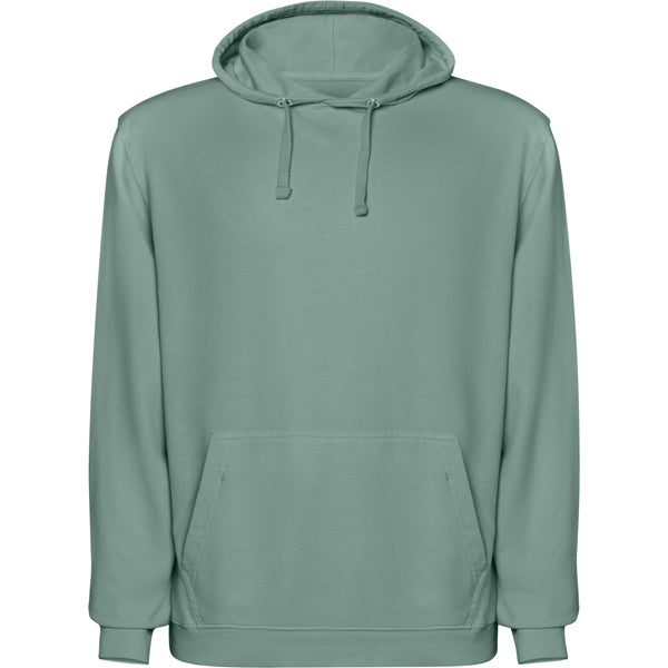 Sudadera KENIA en color verde pato lavado para personalizar con tu logo, nombre o foto