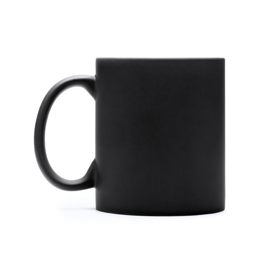 Taza WALAX en color negro para personalizar con tu logo, nombre o foto