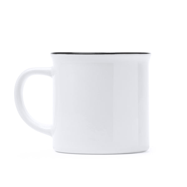Taza KUMBO en color blanco/negro para personalizar con tu logo, nombre o foto