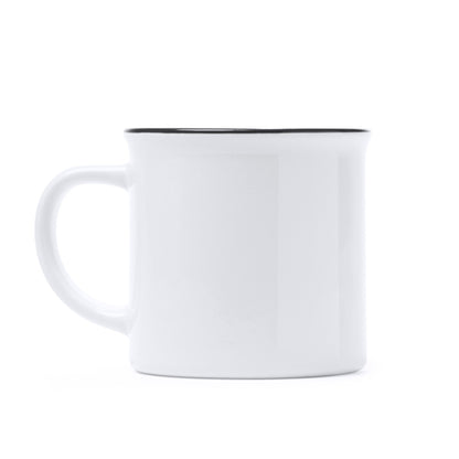 Taza KUMBO en color blanco/negro para personalizar con tu logo, nombre o foto