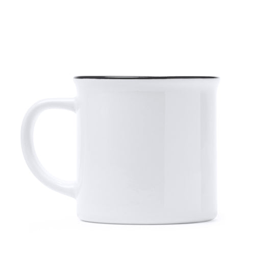 Taza KUMBO en color blanco/negro para personalizar con tu logo, nombre o foto