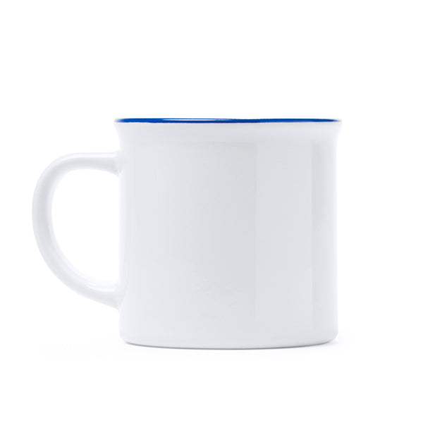 Taza KUMBO en color blanco/royal, personalización a medida en Crea41
