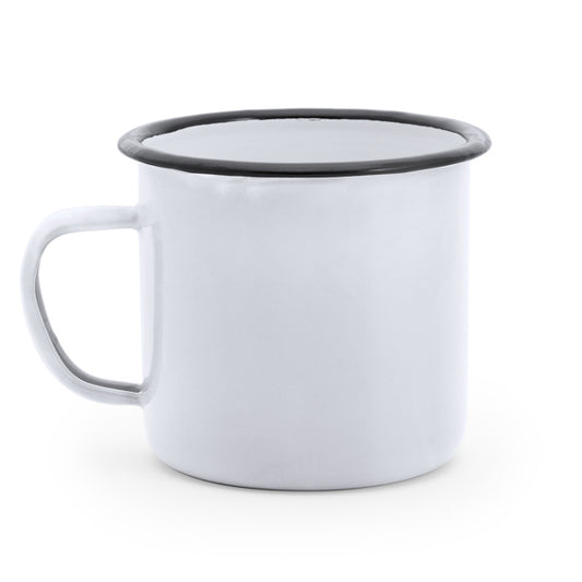 Taza ANON en color blanco/blanco para personalizar con tu logo, nombre o foto