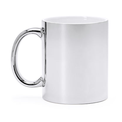 Taza ZALA en color plata para personalizar con tu logo, nombre o foto