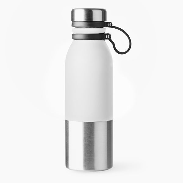 Botella ALKE en color blanco para personalizar con tu logo, nombre o foto