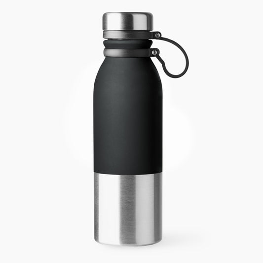 Botella ALKE en color negro, personalización a medida en Gráficas Hugo