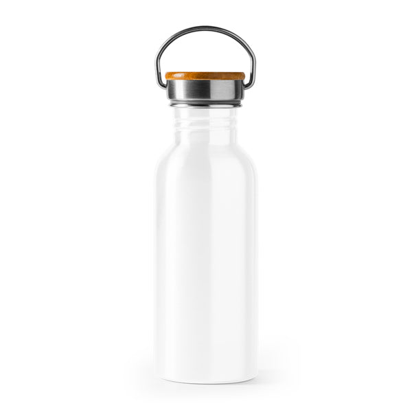 Botella BOINA en color blanco para personalizar con tu logo, nombre o foto