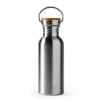 Botella BOINA en color plata — impresión personalizada de tu logo