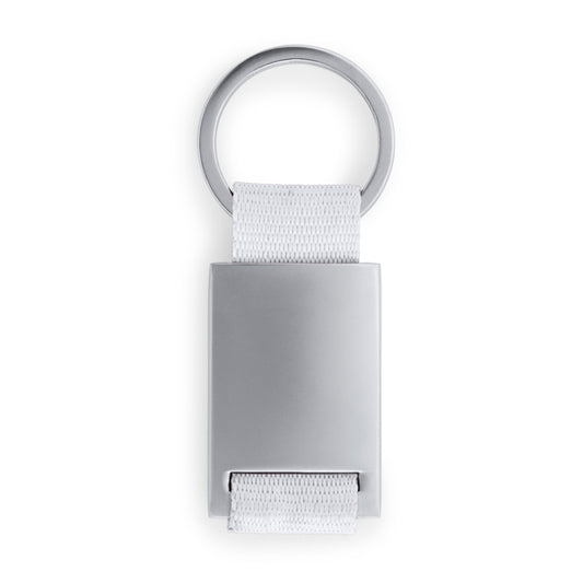 Llaveros MINERAL en color blanco para personalizar con tu logo, nombre o foto
