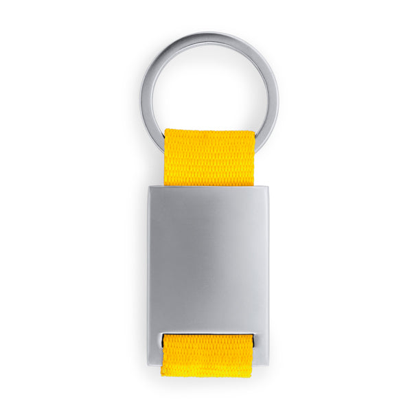 Llaveros MINERAL en color amarillo — impresión personalizada de tu logo