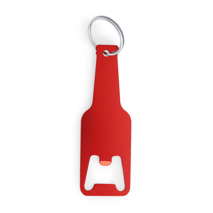 Llaveros STOUT en color rojo para personalizar con tu logo, nombre o foto