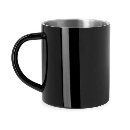 Taza KIWAN en color negro para personalizar con tu logo, nombre o foto