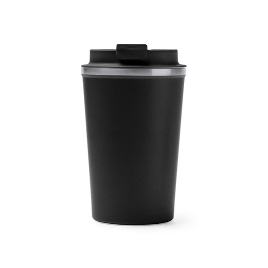 Vaso OKELE en color negro para personalizar con tu logo, nombre o foto