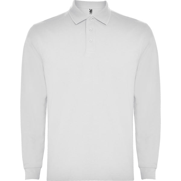 Polo manga larga CARPE personalizable online — blanco, taller en Madrid