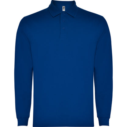 Polo manga larga CARPE en color royal, personalización a medida en Gráficas Hugo