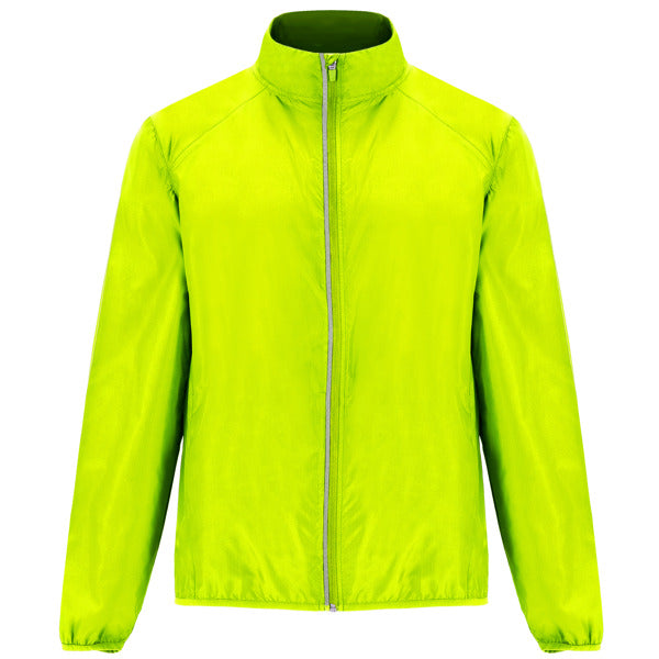 Cortavientos GLASGOW en color amarillo fluor — estampación y bordado de tu diseño