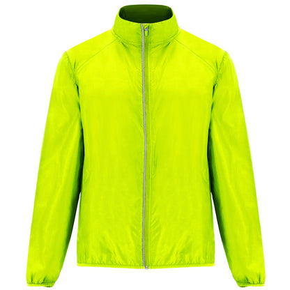 Cortavientos GLASGOW en color amarillo fluor — estampación y bordado de tu diseño