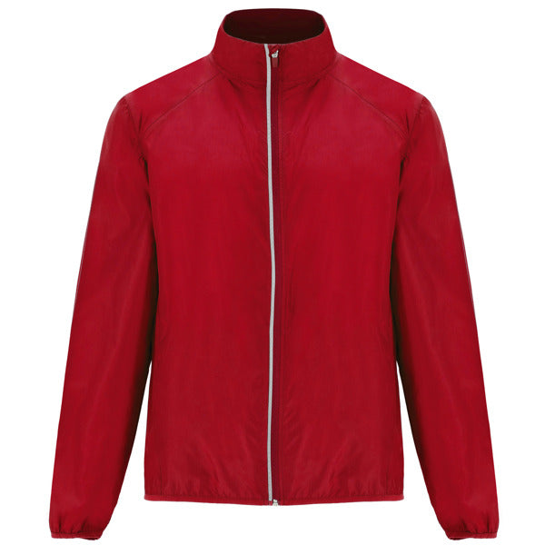 Cortavientos GLASGOW en color rojo — estampación y bordado de tu diseño