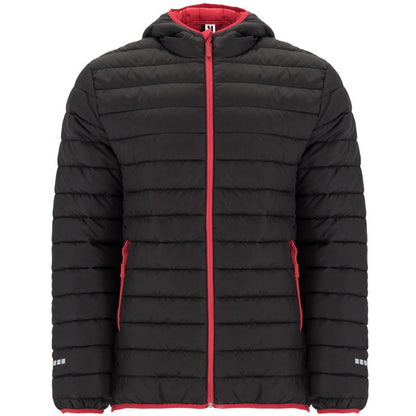 Abrigo NORWAY SPORT en color negro/rojo para personalizar con tu logo, nombre o foto