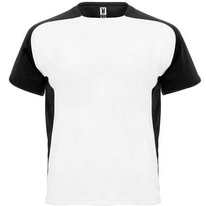 Camiseta técnica BUGATTI en color blanco/negro para personalizar con tu logo, nombre o foto