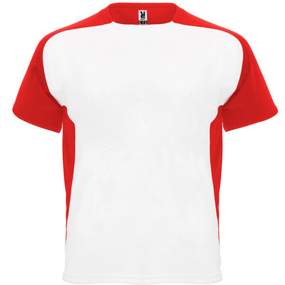 Camiseta técnica BUGATTI personalizable online — blanco/rojo, taller en Madrid