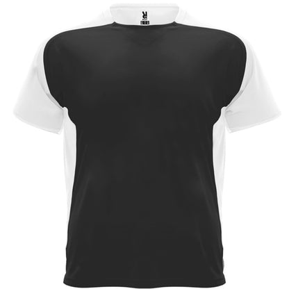 Camiseta técnica BUGATTI en color negro/blanco para personalizar con tu logo, nombre o foto