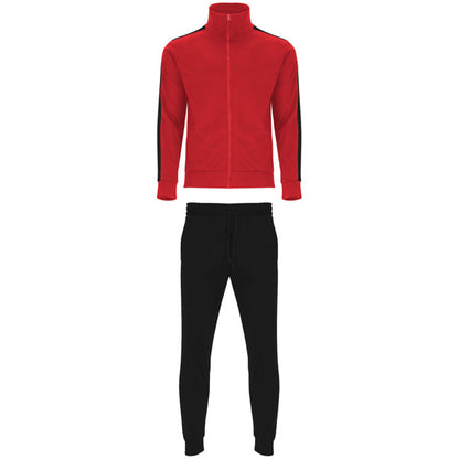 Chándal CRETA (completo) en color rojo/negro para personalizar con tu logo, nombre o foto