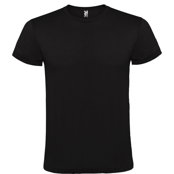 Camiseta manga corta ATOMIC 150 en color negro — estampación y bordado de tu diseño