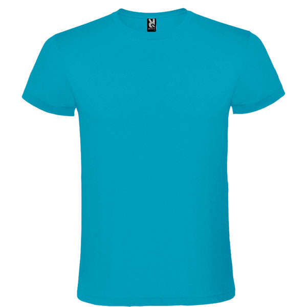 Camiseta manga corta ATOMIC 150 en color turquesa, personalización a medida en Crea41