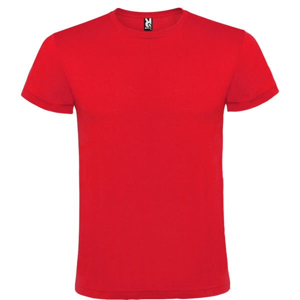 Camiseta manga corta ATOMIC 150 en color rojo — estampación y bordado de tu diseño