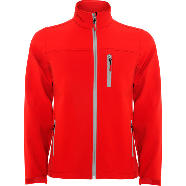 Softshell ANTARTIDA en color rojo — estampación y bordado de tu diseño