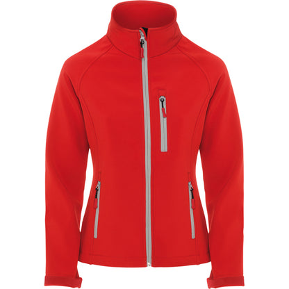 Softshell ANTARTIDA WOMAN en color rojo para personalizar con tu logo, nombre o foto