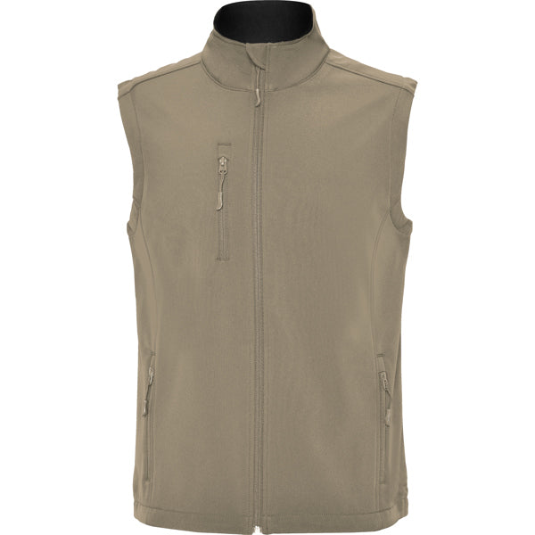 Softshell QUEBEC en color arena oscuro — estampación y bordado de tu diseño