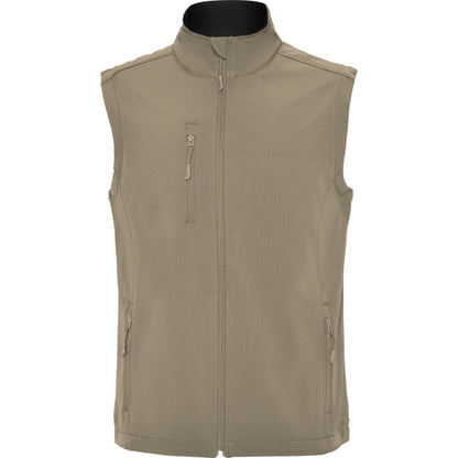 Softshell QUEBEC en color arena oscuro — estampación y bordado de tu diseño