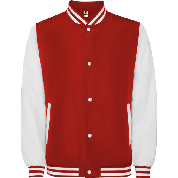 Chaqueta CALIFORNIA en color rojo/blanco, personalización a medida en Crea41