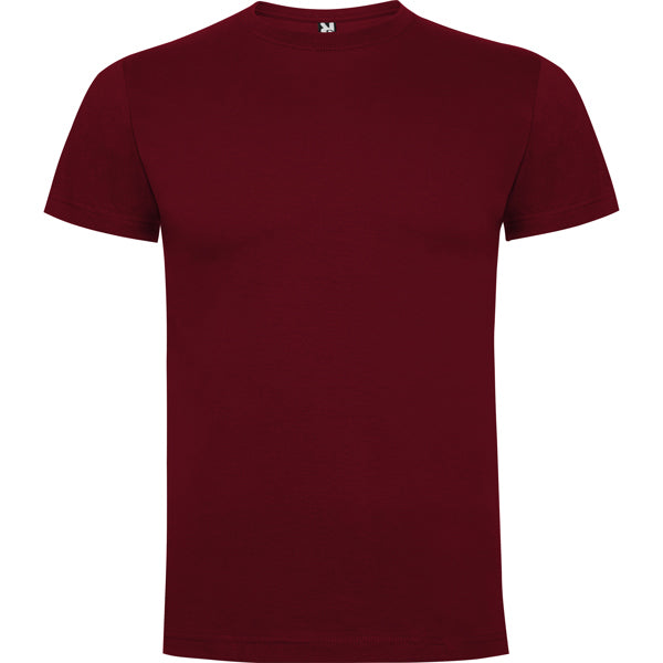 Camiseta manga corta DOGO PREMIUM en color granate — estampación y bordado de tu diseño